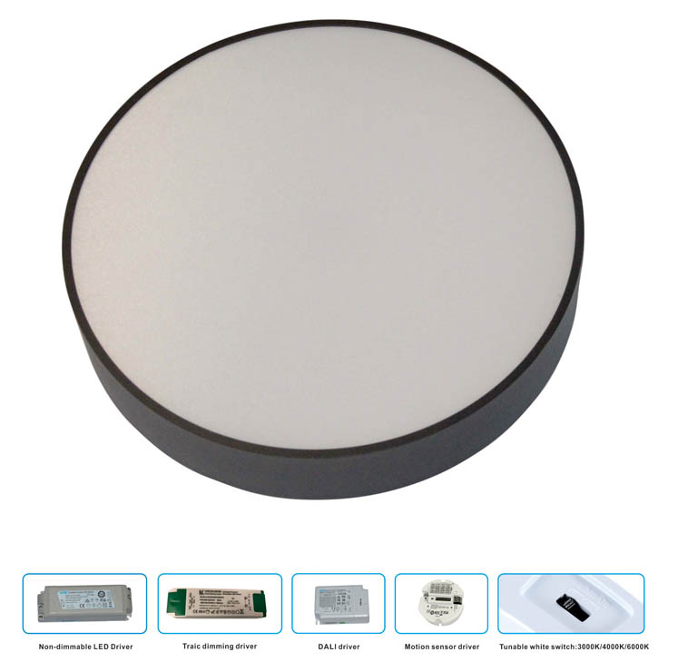 Radar Sensor Tunable White LED Ceiling Light